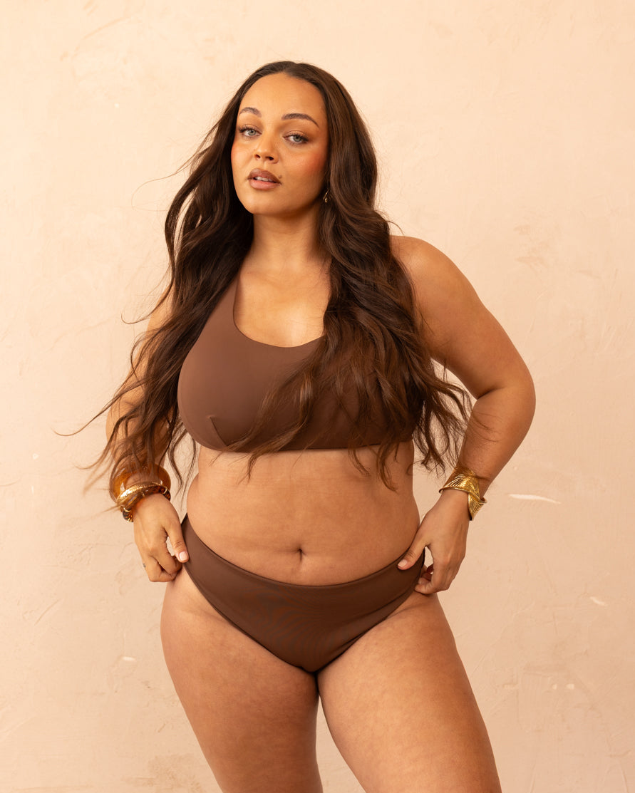 Dassia Sculpt Fuller Bust Bra Top - Chocolate