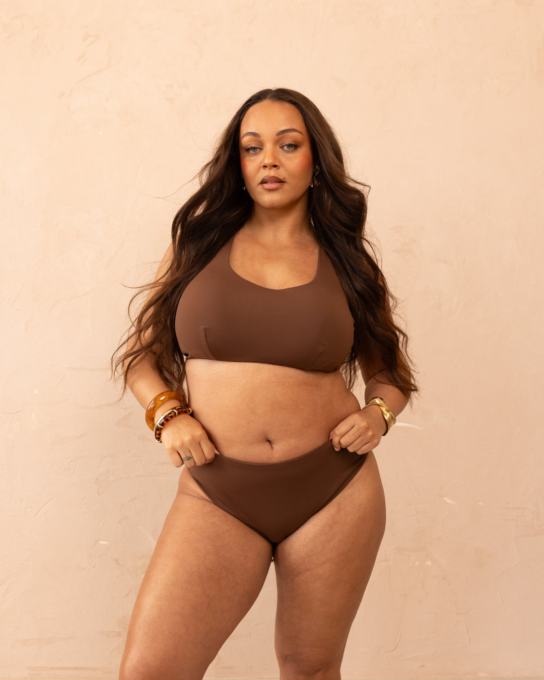 Dassia Sculpt Fuller Bust Bra Top - Chocolate