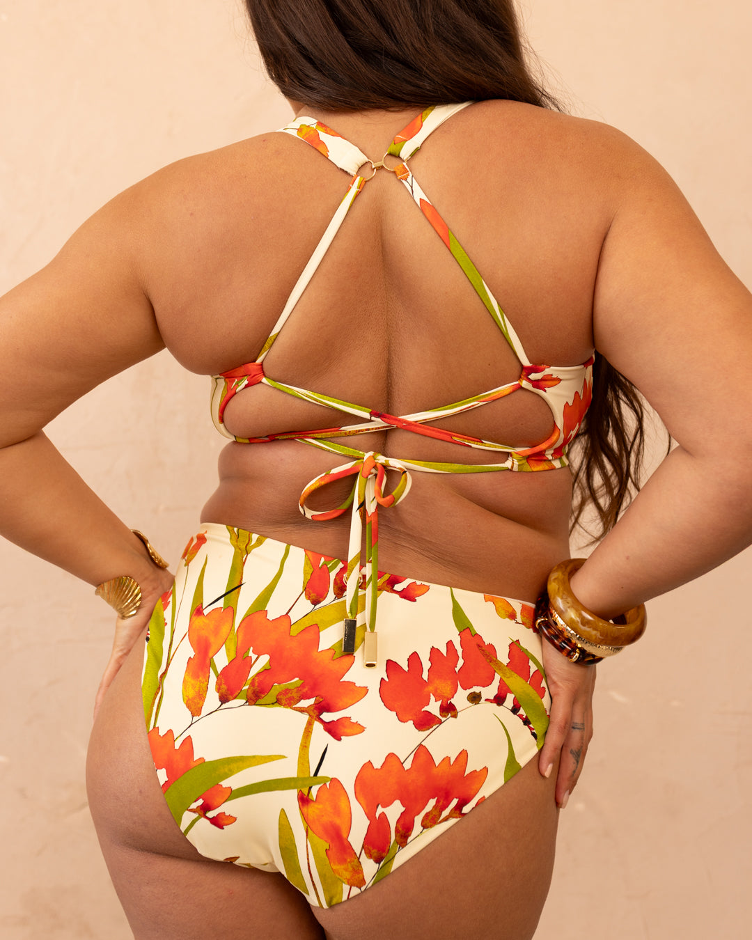 Dassia Sculpt Fuller Bust Bra Top - Botanical Print