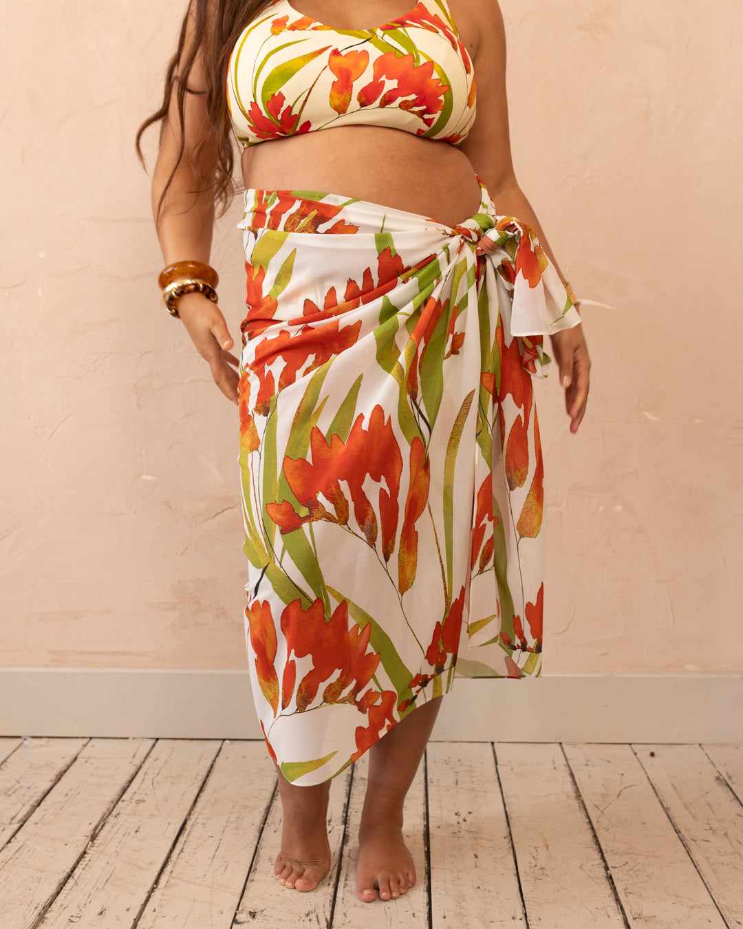 Botanical Luxe Sarong Cover up - Floral Print
