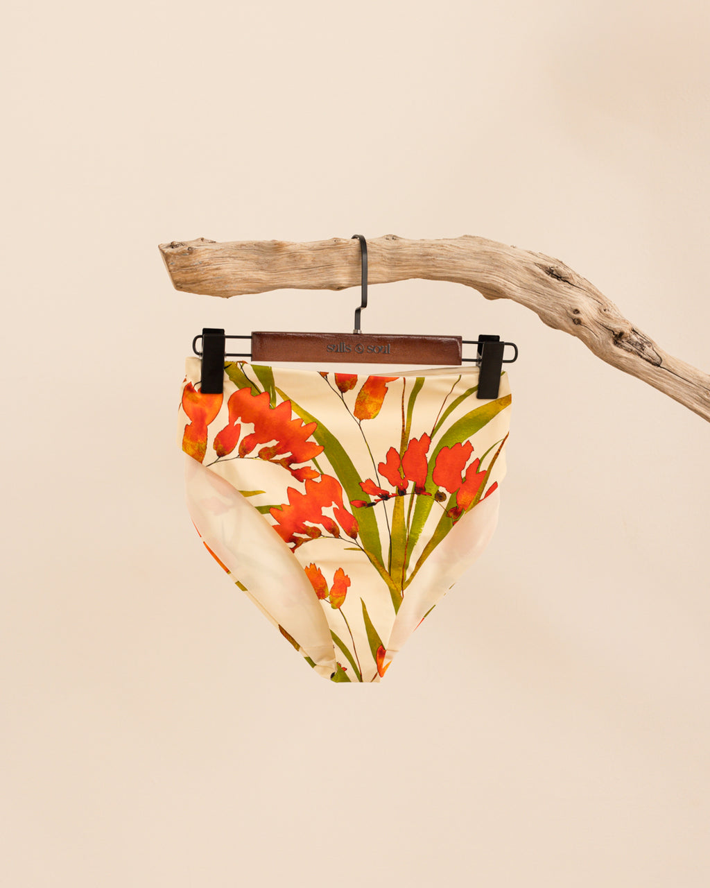 High Leg Brief Bottom - Botanical Print