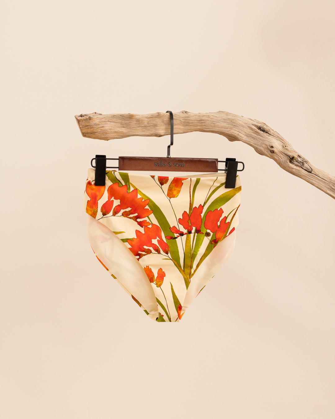 High Leg Brief Bottom - Botanical Print