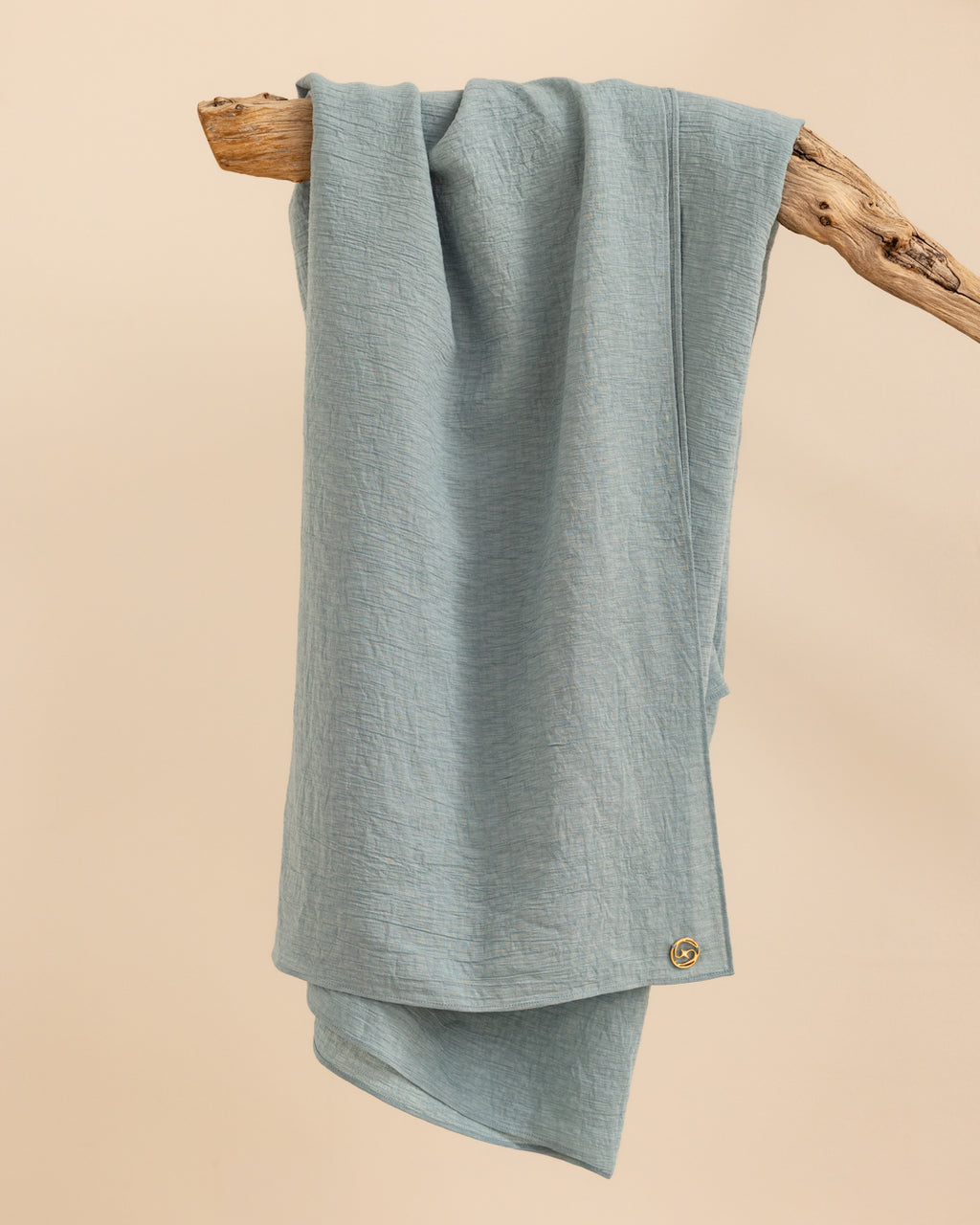 Crinkle Wave Luxe Sarong Cover up - Ice Blue